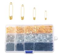 Spille da Balia, 600 Pcs Spille di Sicurezza, 4 Misure Spille da Balia 3 Colori, Spille da Balia Resistenti Alla per Abbigliamento Crafting e Artigianale Fai da Te(19, 22, 28, 38mm)
