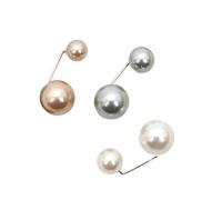 Spille da balia con perle, 200 pezzi, spille da bavero in metallo, da donna: spilla da cintura per stringere la cintura, spille con doppia perla e accessori per camicie, cardigan e maglioni (bianco)