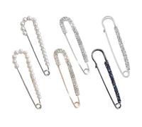 Spille Da Balia Da 6 Pezzi, Spille Con Diamanti, Spille Per Abbigliamento Con Perle, Fermagli Per Giacca, Spille Decorative Per Abiti