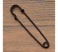 Spille da balia in metallo resistente, 10 cm, extra large, per gioielli, 10 pezzi Nero