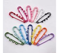 Spille da balia per abiti, Confezione da 20 spille balia a tre anelli 50-60 mm multicolori(White,50mm three rings)