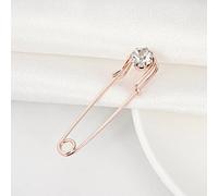 Spille da balia per abiti, Spille da balia in cristallo multicolore 60x15 mm, confezione 10-100 pezzi, for artigianato e abbigliamento(Rose Gold,100pcs)