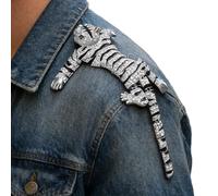 Spille Da Balzo | Gioielli Eleganti con Strass | Spilla a Spalla con Gioiello Tigre | Per Uomini per Blazer Prom Uso Quotidiano Festa di Compleanno Viaggio Giacca Vestito Costume