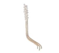 Spille da bavero alla moda lunghe filettate con decorazioni scintillanti moderne da donna alla moda per feste e appuntamenti accessori per orecchie di grano, One Size, come descritto