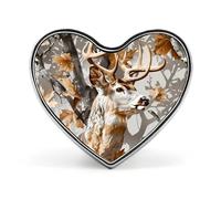 Spille da bavero carine con mimetica da caccia al cervo, spille a forma di cuore, cravatta, abito, accessori per uomo e donna, matrimonio e compleanno