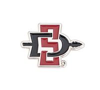 Spille da bavero della San Diego State University Aztechi SDSU Logo Smalto in metallo (Pin A), Bronzo, Senza pietra