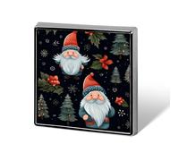 Spille da bavero in metallo con distintivo quadrato a forma di Babbo Natale, gnomi di Natale, per la decorazione di vestiti