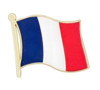 Spille da bavero patriottiche robuste con bandiere in lega robusta per collezionisti e appassionati attraversano il confine spille alla moda, One Size, come descritto