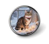 Spille da bavero personalizzate da 1 pollice con gatto di The Christmas Window per abiti, divertenti per uomo e donna, vintage per borse, giacche, zaini, cappelli, collezione di spille