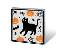 Spille da bavero personalizzate da 1 pollice con gatto nero di Halloween per abiti, divertenti per uomo e donna, vintage per borse, giacche, zaini, cappelli, collezione con bo