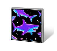 Spille da bavero personalizzate da 1 pollice con squali colorati per abiti, spille divertenti per uomo e donna, spille vintage per borse, giacche, zaini, cappelli, collezione di spille con bottoni, r