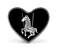 Spille da bavero Swing Zebra Heart, bottoni, spille, distintivi, accessori per abbigliamento per uomo e donna