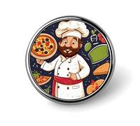 Spille da chef personalizzate per pizza, spille da colletto personalizzate, spille vintage, per borse, cappelli, giacche, zaini, abiti, camicie, vestiti, decorazioni, collezione di gioielli, regali p