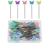 Spille da Cucito,100 Pcs Spilli Patchwork Perni a Forma di Farfalla Spille da Quilting Spille da Sartoria Accessori da Cucito Spille da Sarta per Gioielli fai da te Cucito e Artigianato