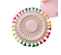 Spille da cucito lunghe, Spille da cucito con teste colorate | Perni da a testa piatta colorati perni dritti | Spilli da sarta con teste colorate Spilli da piccoli decorativi in