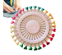 Spille da cucito lunghe, Spille da cucito con teste colorate | Spilli per trapuntatura Spilli a testa piatta dritti lunghi | Piccoli spilli da con teste colorate da sarta per decorazioni