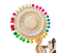 Spille da cucito per tessuto, Spille da cucito lunghe | Spilli dritti per con testa piatta | Spilli da sarta con teste colorate da piccoli decorativi in tessuto per proge