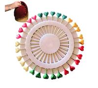 Spille da cucito per tessuto, Spille da cucito lunghe | Spilli dritti per cucire con testa piatta | Piccoli spilli da con teste colorate Spilli da sarta per decorazioni di in tessuto art