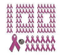 Spille da donna 20/50/100 pezzi, distintivo for eventi di beneficenza con spilla a nastro rosa Per Feste(20pcs-pack)