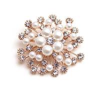 spille da donna in lega di perle con strass spilla per donna abbigliamento elegante scialle sciarpa spille con fibbia gioielli bouquet rotondo spilla spilla per donna signore ragazze libellula spille