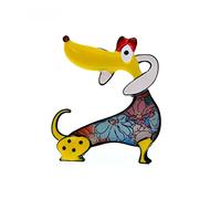 Spille da donna in metallo smaltato a forma di cane carino, per le donne, con orecchie lunghe, per cuccioli, gioielli animali, 2 colori