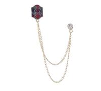 spille da donna nel Regno Unito， Spille da uomo, collari, catene, spille, for, for affari, banchetti, feste, abiti, camicie, for matrimonio(Red)