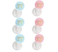 Spille da spilla per feste con previsione del sesso, 12 pezzi, badge per bambini e bambine, con chiusure sicure, badge per feste, Einheitsgröße, come descritto