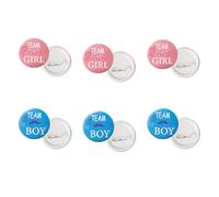 Spille da spilla per feste con previsione del sesso, 12 pezzi, badge per bambini e bambine, con chiusure sicure, badge per feste, Einheitsgröße, come descritto