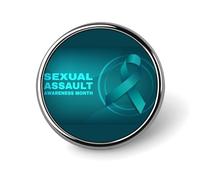 Spille del mese di sensibilizzazione sulla violenza sessuale, distintivi per bottoni circolari per spille per zaini