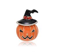 Spille di Halloween, 1 Pezzo di Zucca placcata in Oro Lanterna Artigianato Artistico Modello con Strass di Cristallo Spilla Pin Gioielli per Donna Uomo novità Attractive And Fashion