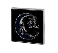Spille di Halloween con strega nera e luna per uomo e donna, distintivi quadrati per colletto e risvolto, accessori per giacca e abito.