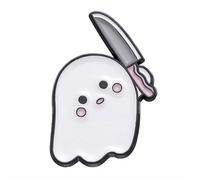 Spille di Halloween con teschio spettrale, 2025 New Horror Dark Goth Ghost Spilla Spilla, adatta per borse, giacche, zaini, cappelli, pantaloni, accessori per vestiti, Misura unica, Lega di acciaio