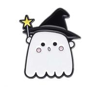 Spille di Halloween con teschio spettrale, 2025 New Horror Dark Goth Ghost Spilla Spilla, adatta per borse, giacche, zaini, cappelli, pantaloni, accessori per vestiti, Misura unica, Lega di acciaio