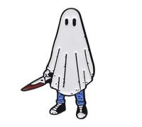 Spille di Halloween con teschio spettrale, 2025 New Horror Dark Goth Ghost Spilla Spilla, adatta per borse, giacche, zaini, cappelli, pantaloni, accessori per vestiti, Misura unica, Lega di acciaio