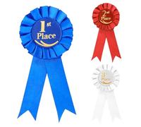 Spille Di Nastro Premio,Set Di 3 Nastri Per Rosette,Rosette Di Nastro Premio Per Il 1°,2°E 3°Posto,Nastri Del Premio,Nastro D'onore Distintivo Premio,Nastri Per Riconoscimento Per Competizioni,3colori
