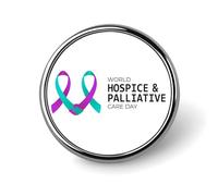 Spille di sensibilizzazione per l'hospice e le cure palliative con nastro verde viola, distintivi con bottoni circolari per spille per zaini