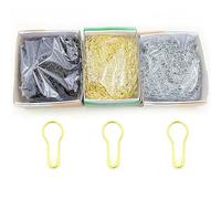 spille di sicurezza， 1000/2000 spilli a bulbo in oro e argento for lavori artigianali, segnapunti in metallo, spille di sicurezza a forma di zucca for lavoro a maglia e cucito(Gold,1000PCS)
