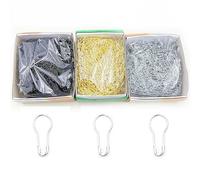spille di sicurezza， 1000/2000 spilli a bulbo in oro e argento for lavori artigianali, segnapunti in metallo, spille di sicurezza a forma di zucca for lavoro a maglia e cucito(Silver,1000PCS)