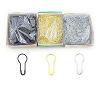 spille di sicurezza， 1000/2000 spilli a bulbo in oro e argento for lavori artigianali, segnapunti in metallo, spille di sicurezza a forma di zucca for lavoro a maglia e cucito(Mix Color,1000PCS)
