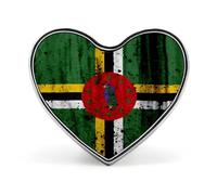 Spille divertenti a forma di cuore con bandiera della Dominica, spille personalizzate per camicie, risvolti, regali e accesso