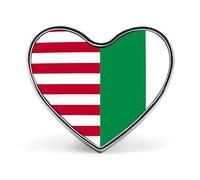 Spille divertenti con bandiera degli Stati Uniti e dell'Italia, a forma di cuore, spille con bottone, spille per cappelli, vestiti, gioielli per uomini e donne.