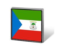 Spille Divertenti Con Bandiera Della Repubblica Della Guinea Equatoriale Spille Quadrate/Circolari/A Forma Di Cuore Per Donne E Uomini Spilla Da Bavero Zaini Giacche Cappelli Accessori Regali