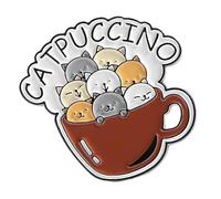 Spille divertenti con iniziali ispirate al felino, facili da usare, in metallo rivestito, spille decorative per animali domestici per accessori e stili robusti, Misura unica, come descritto