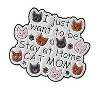 Spille divertenti con iniziali ispirate al felino, facili da usare, in metallo rivestito, spille decorative per animali domestici per accessori e stili robusti, Misura unica, come descritto