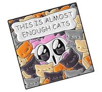 Spille divertenti con iniziali ispirate al felino, facili da usare, in metallo rivestito, spille decorative per animali domestici per accessori e stili robusti, Misura unica, come descritto