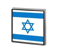 Spille divertenti con la bandiera dello Stato di Israele, a forma quadrata/circolare/di cuore, per uomo e donna, da appendere al bavero.