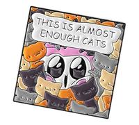 Spille divertenti ispirate al felino con iniziale facili da usare in metallo rivestito spille decorative per animali domestici per accessori stili in lega spille a tema animale, Misura unica, come