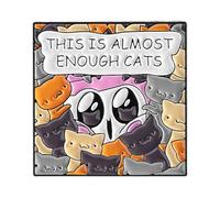 Spille divertenti ispirate al felino con iniziali in metallo rivestito facile da usare per animali domestici decorativi per stili di accessorio, animali leggeri, Misura unica, come descritto