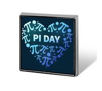 Spille divertenti per il Pi Day, spilla quadrata con scritta "Pi Math 3.14", spille smaltate, decorazioni per feste
