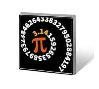 Spille divertenti per il Pi Day, spilla quadrata con scritta "Pi Math 3.14", spille smaltate, decorazioni per feste